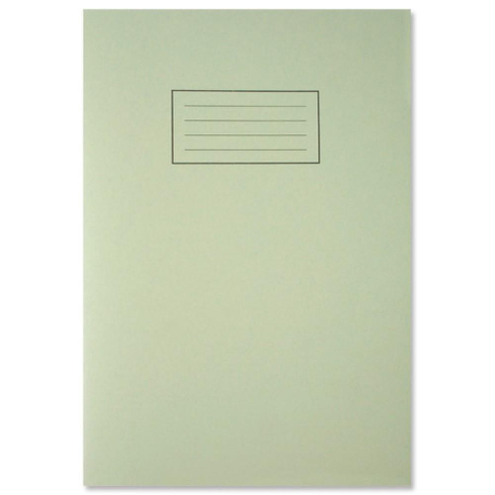 Silvine A4 Green Exercise Book - Lined with Margin
